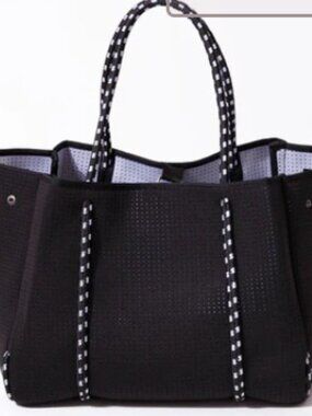 Pop Ups Brand Everyday Tote Basic Black Perforated Neoprene Tote NWOT